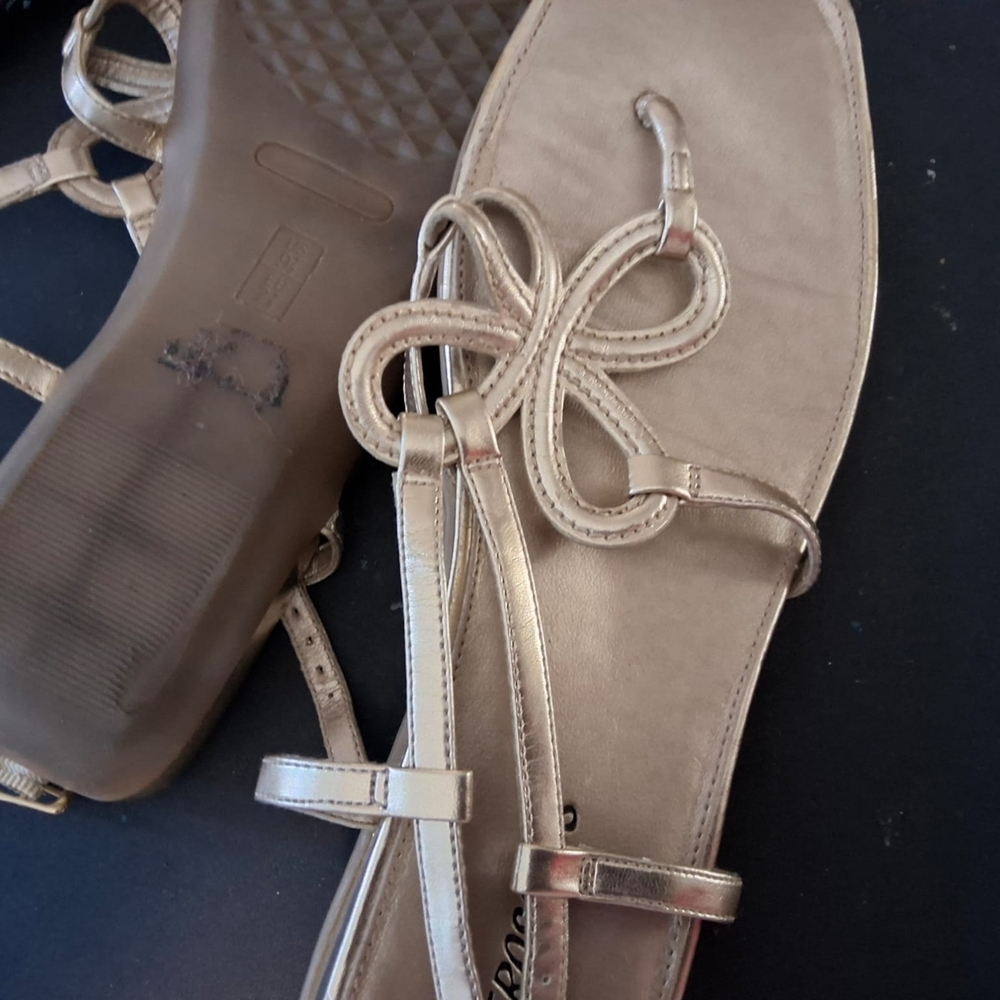 AEROSOLES Gold Women's Sandals - Picture 4 of 11